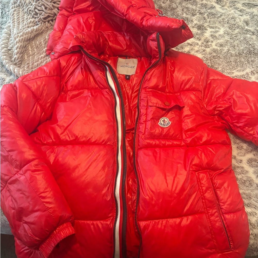 Moncler Puffer Jacket in Bold Red
